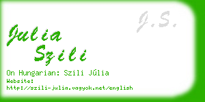 julia szili business card